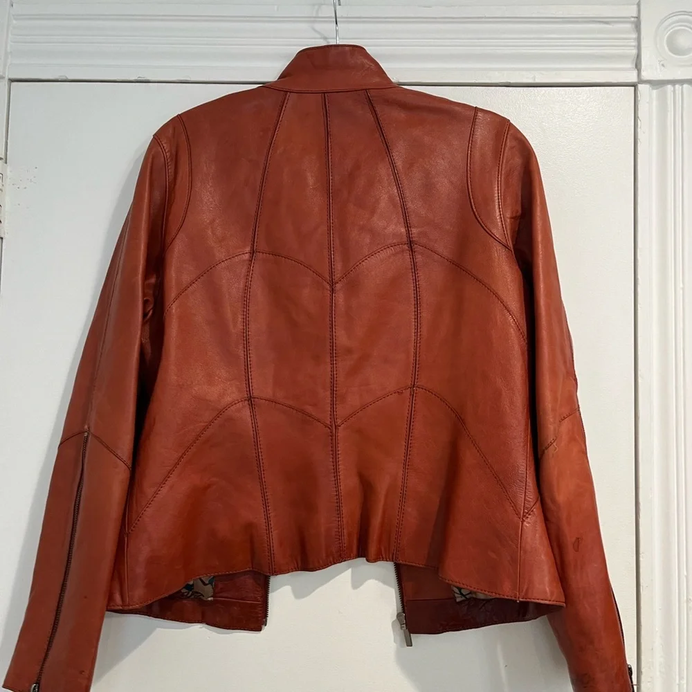 Sienna Studios Rust Leather Jacket Sz.‎ 10